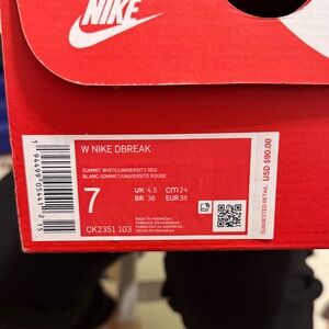 Nike Summit White and University Red Shoe Box